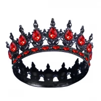 Декор для торта Корона D12 с красными камнями