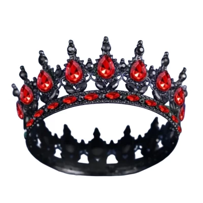 Декор для торта Корона D12 с красными камнями