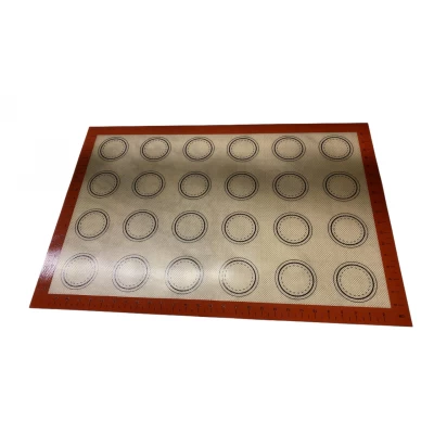 Перфорированный силиконовый коврик с разметкой Макарун  60х40 см