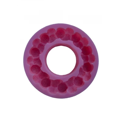 Силиконовый молд для тортов Клубника венок 16,5 см