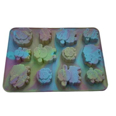 Силиконовая форма для десертов Овечки из 12 шт