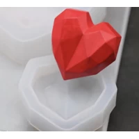 Силиконовый молд Граненное серце большое