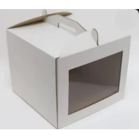 Коробка для торта 280*280*300 мм с окошком