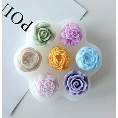 Силиконовый молд Розочки ассорти из 7 шт