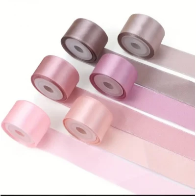 Набор декоративных атласных лент из 6 цветов по 4,5 м