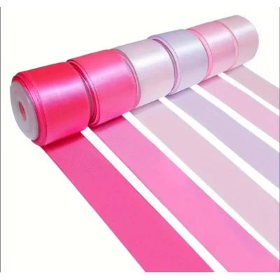 Набор декоративных атласных лент из 6 цветов по 4,5 м