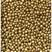 Посипка рисові кульки глазуровані зопоті D=7 мм 50g Посипка рисові кульки глазуровані зопоті D=7 мм 50g