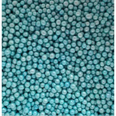 Посипка рисові кульки глазуровані блакитні перламутрові D=5 мм 100г