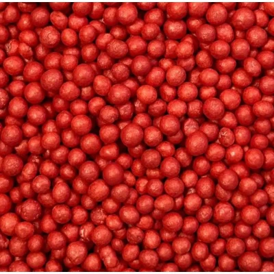 Посипка рисові кульки глазуровані червоні D=5 50г