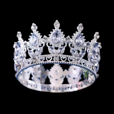 Декор для торта Корона D8 см с блестящими камнями