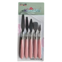 Набор мастихинов шпателей из 5 шт розовые