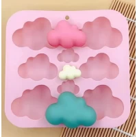 Форма силиконовая для льда и конфет Облака из 8 шт