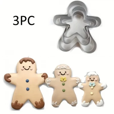 Вырубка для печенья и пряников Человечек из 3-х шт. набор