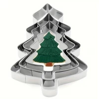 Вырубка для печенья и пряников Елка из 3-х шт. набор