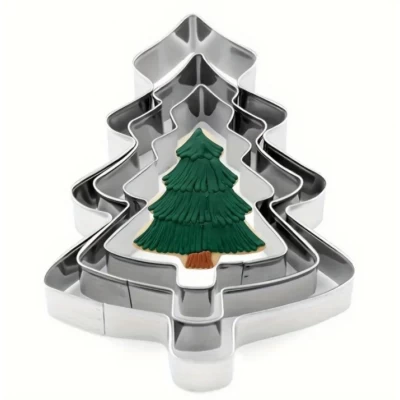 Вырубка для печенья и пряников Елка из 3-х шт. набор