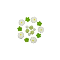 Набір кондитерських цукрових прикрас Ніжність барв зелений