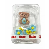 Набір кондитерських цукрових прикрас Пасхальне ведмежа» Коричневе