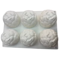 Форма силиконовая  Цветок с сердечками из 6 шт.
