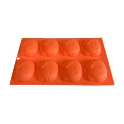 Форма силиконовая для выпечки Котики 8 шт на планшете