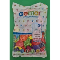 Надувные шарики ассорти пастель 10" (25 см) 100 шт (1 пач)	