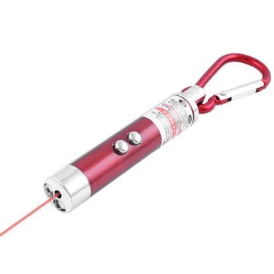 Фонарь брелок 117-2LED, лазер, карабин, 3xLR44 Фонарь брелок 117-2LED, лазер, карабин, 3xLR44