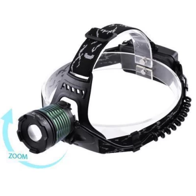 Фонарь налобный Police 2188-T6, ЗУ 220V/12V, 2х18650, zoom, Box