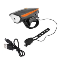 Велозвонок + фара 7588, выносная кнопка, Waterproof, аккум.,  ЗУ micro USB