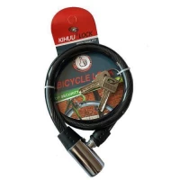 Замок велосипедный KIHUU LOCK 185, 12*150 тросовый, 2 ключа