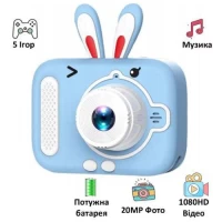 Детский фотоаппарат X900 Rabbit, blue