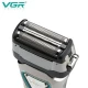 Электробритва VGR V-333 SILVER шейвер для сухого и влажного бритья, Waterproof, выдвижной, триммер, LED