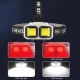 Фонарь налобный HX-816-2COB(White+Red), Waterproof, 1x18650, ЗУ Type-C, Box