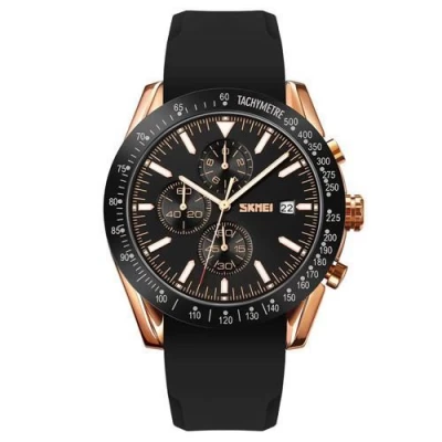 Часы наручные 9253PRGBK SKMEI, ROSE GOLD/BLACK-SILICONE STRAP Часы наручные 9253PRGBK SKMEI, ROSE GOLD/BLACK-SILICONE STRAP