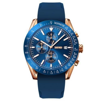 Часы наручные 9253PRGBU SKMEI, ROSE GOLD/BLUE-SILICONE STRAP