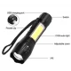 Фонарь W601-XPE(Red)+COB(White), Li-Ion аккум., ЗУ Type-C, zoom, Box