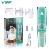 Машинка (триммер) для стрижки детей VGR Baby V-151 green, 3 насадки, беспроводная, IPX7