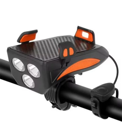 Велофонарь FY-319B-3LM, ЗУ micro USB, встроенный аккумулятор, звонок + крепление под телефон Велофонарь FY-319B-3LM, ЗУ micro USB, встроенный аккумулятор, звонок + крепление под телефон