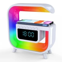 Light Sound Machine G30, RGB ночник, часы, беспроводная зарядка,  Bluetooth колонка