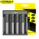 Зарядное устройство LiitoKala Lii-L4, 4x-10440/ 14500/ 16340/ 17355/ 17500/ 17670/ 18350/ 18490/ 18650/ 22650, 5V, ОРИГИНАЛ