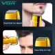 Электробритва VGR V-399 шейвер GOLD, влагостойкая, дополнительная насадка, LED Display, металлическая