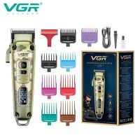 Аккумуляторная машинка для стрижки (clipper) VGR V-005, 8 насадок, LED display Аккумуляторная машинка для стрижки (clipper) VGR V-005, 8 насадок, LED display