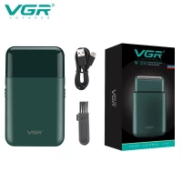 Электробритва VGR V-390 шейвер GREEN, выдвижной триммер