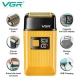 Электробритва VGR V-357 шейвер GOLD, двойное лезвие, 2 насадки, выдвижной триммер, IPX6, LED display