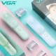 Детская машинка для стрижки с функцией сбора волос VGR V-155 GREEN, 4 безопасные насадки, бесшумная, IPX8