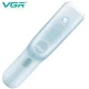Детская машинка для стрижки с функцией сбора волос VGR V-155 BLUE, 3 безопасные насадки, бесшумная, IPX8