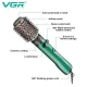 Фен-стайлер VGR 2 в 1 V-498 GREEN, Professional, 1000-1200 Вт