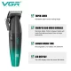 Аккумуляторная машинка для стрижки (clipper) VGR V-003 GREEN, 6 насадок, TURBO режим 9000 RPM, керамическое лезвие, LED display Аккумуляторная машинка для стрижки (clipper) VGR V-003 GREEN, 6 насадок, TURBO режим 9000 RPM, керамическое лезвие, LED display