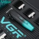 Аккумуляторная машинка для стрижки (clipper) VGR V-003 GREEN, 6 насадок, TURBO режим 9000 RPM, керамическое лезвие, LED display Аккумуляторная машинка для стрижки (clipper) VGR V-003 GREEN, 6 насадок, TURBO режим 9000 RPM, керамическое лезвие, LED display