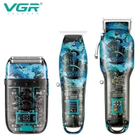 Комплект VGR 3 в 1 V-645 аккумуляторная машинка для стрижки (clipper), триммер и электробритва (шейвер)