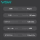 Триммер VGR 2 в 1 V-949, триммер и триммер для носа, 4 насадки, IPX6, LED display Триммер VGR 2 в 1 V-949, триммер и триммер для носа, 4 насадки, IPX6, LED display