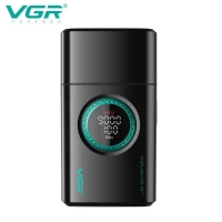 Электробритва VGR V-377 BLACK шейвер, двойное лезвие, регулировка мощности 7000-9000 RPM, LED display
